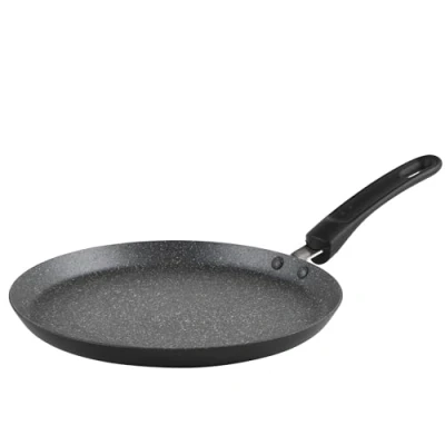 Obrázek Russell Hobbs RH02852EU7 Metallic Marble 25 cm pánev na palačinky nepřilnavá palačinky, plochá omeletu/vejce, vhodná pro indukční sporák, měkká rukojeť, nádobí vaření z kovaného