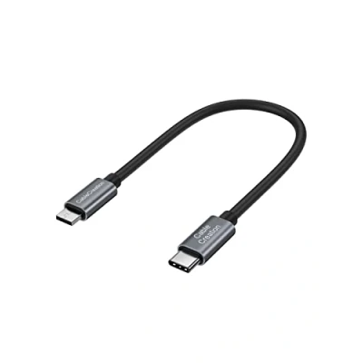 Obrázek CableCreation pro elektrokolo USB C kabel, 20 cm na Micro A, kompatibilní s Bosch Intuvia, Kiox, Nyon (old) E Bike Display DJI Mavic/DJI Spark/Mavic Pro/Mavic Air atd. hliník, vesmírně šedá