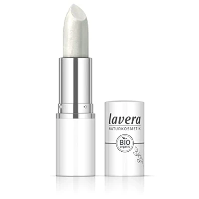 Obrázek lavera Candy Quartz Lipstick White Aura 02 lehká textura vydrží až 6 hodin veganská přírodní kosmetika (1x 17,9 g)