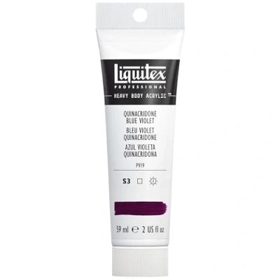 Obrázek Liquitex 1045118 Professional Heavy Body akrylová barva v umělecké kvalitě s vynikající stálostí na světle buttrentní konzistenci, tuba 59 ml Quinacridone modrofialová