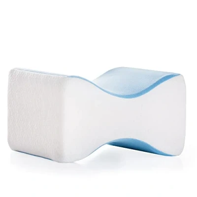 Obrázek Linenspa Ergonomické kolenní polštáře z gelové paměťové pěny pro spaní na boku polštář nohy, bílý