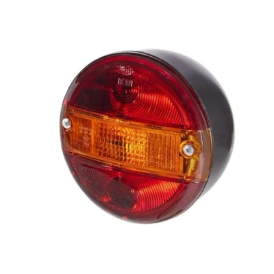 Obrázek HELLA Zadní světlo žárovka přívěs osvětlení 24V / 12V nástavba/šroubované ECE/ADR/GGVS/ne SAE barva světelného panelu: červená/žlutá zástrčka: plochá zástrčka vlevo/vpravo 2SD 001