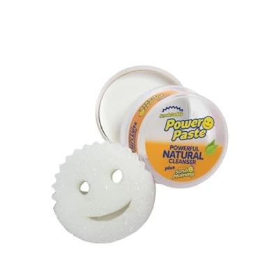 Obrázek Scrub Daddy Power Paste univerzální čistící pasta na trouby, skla, nerezovou ocel, sprchové dveře, kuchyňský sporák a další přírodní čisticí s houbičkou Mommy
