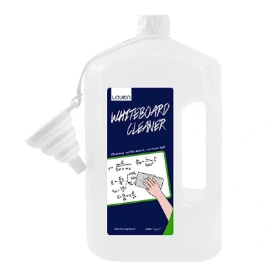 Obrázek loukin Non Toxic Whiteboard Cleaner, 1 galone (128oz) Dry Erase Board Cleaner Ready To Use Refill, Connected Collapsible silikonový nálevka pro Canned Liquid, odstraňuje skvrny na bílé tabule