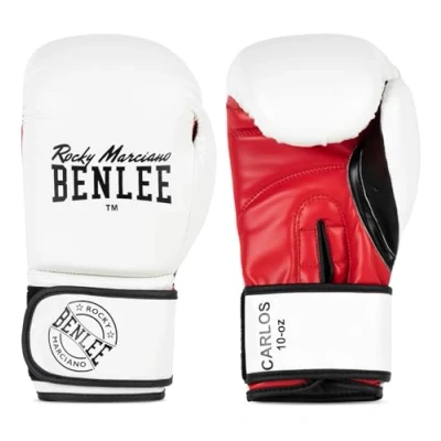 Obrázek BENLEE Rocky Marciano Unisex Trælim boxerské rukavice, bílé/černé/červené, 14 oz EU