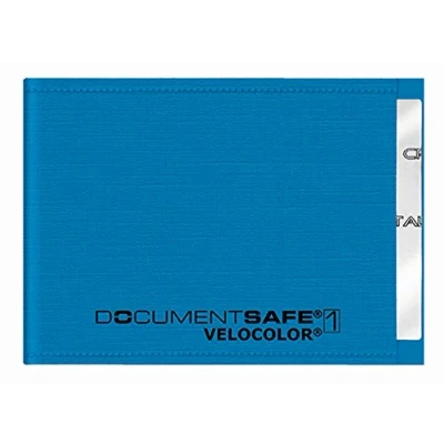 Obrázek VELOFLEX 3271351 pouzdro na karty Document Safe, kreditní karty, RFID/NFC ochrana, RFID blokátor, 90 x 63 mm, modrý, 1 kus