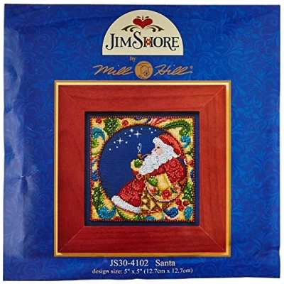 Obrázek Mill Hill 143288/Jim Shore sada křížkových stehů, 12,7 x cm, Santa Claus (18 kusů)