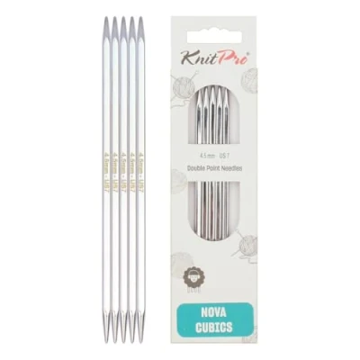 Obrázek KnitPro K12130 Punčochové pletací jehlice, stříbrné, 4,5 mm, 5