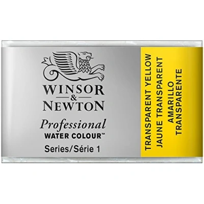 Obrázek Winsor &amp; Newton 0100653 profesionální akvarelová barva, živé vodní barvy v umělecké kvalitě, vysoká zářivost barev a svítivost, stálá na světle, archivní kvalita, celá miska průhledná žlutá