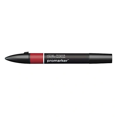 Obrázek Winsor &amp; Newton 0203004 ProMarker, profesionální lakovací popisovač 2 hroty, jemný a široký pro výkresy, design rozložení ohňový kámen