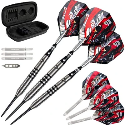 Obrázek Viper 95% Tungsten Steel Tip with Case, Grams Blitz Dart Set mit Tasche, Wolfram, Stahlspitze, 26 g, Schwarz
