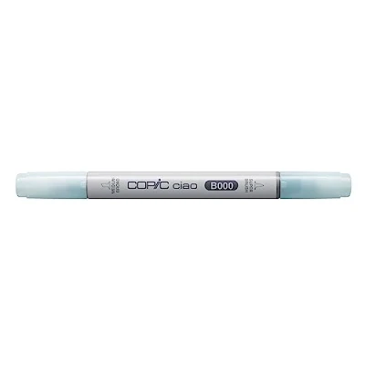 Obrázek COPIC Ciao Marker Typ B 000, světle modrá (Porcelain Blue) (světle modrá) s univerzálním popisovačem rozvržení, se středně širokým a jedním štětcovým hrotem