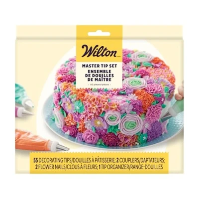 Obrázek Wilton Sada zdobicích zdobítek Meister pro dekoraci dortů, 55 dílů, výplně do stříkacích sáčků a trysek zdobení vašich dortů cupcaků sada/55