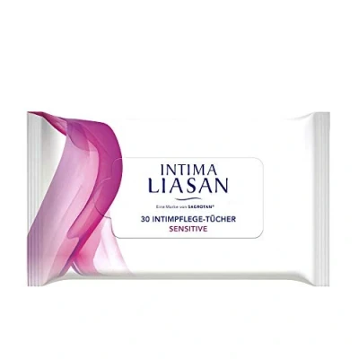 Obrázek Intima Liasan by Sagrotan ubrousky pro intimní péči Citlivé, bez mýdla a alkoholu, 30 kusů