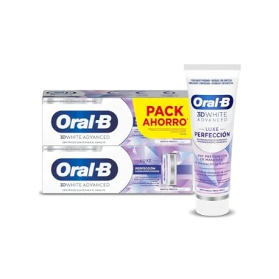 Obrázek Oral B 3D White Advanced Luxe Perfection Zahnpasta, 2 x 75 ml
