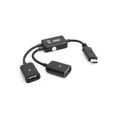 Obrázek System S Y kabel USB 3. 1 Typ C Male k 2 X A Female splitter rozbočovač adaptér černý 50955596