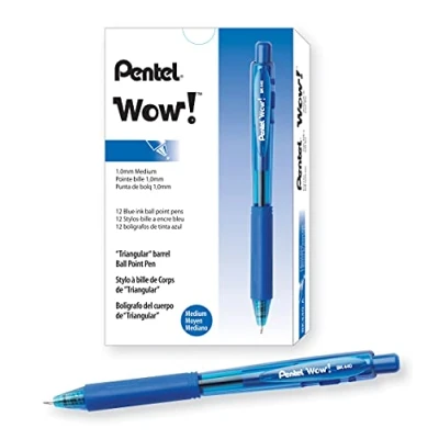 Obrázek Pentel BK440 C kuličkové pero s tlakovou mechanikou a ergonomickou trojúhelníkovou rukojetí, modrá