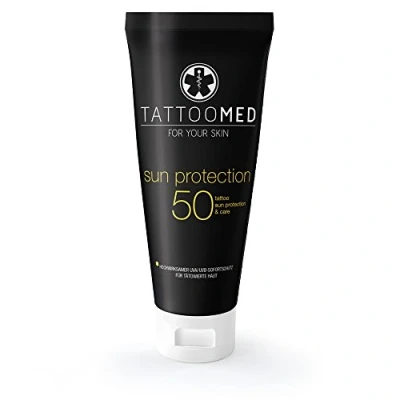 Obrázek TattooMed péče pro tetovanou pokožku, ochrana proti slunci, LSF 50, 1 balení (1x 100 ml)