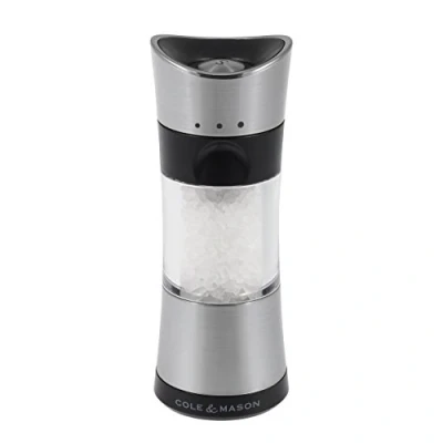Obrázek Cole &amp; Mason H306592P Horsham mlýnek na sůl, chrom, akryl, 154 mm, Classic Inverta, keramický mlýnek, obsahuje 1 x sůl