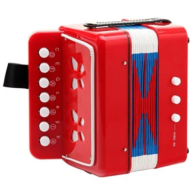 Obrázek Classic Cantabile Bambino Rosso dětský akordeon (od 3 let, se 7 tlačítky, 2 basy, červený)