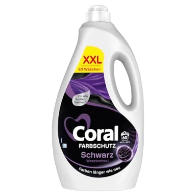 Obrázek Coral Ochrana barvy černý prací prostředek tekutý pro delší jako nový XXL 60 WL