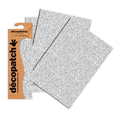 Obrázek Decopatch Papír č. 771 (bílý černý rukopis, 395 x 298 mm) balení 3 ks