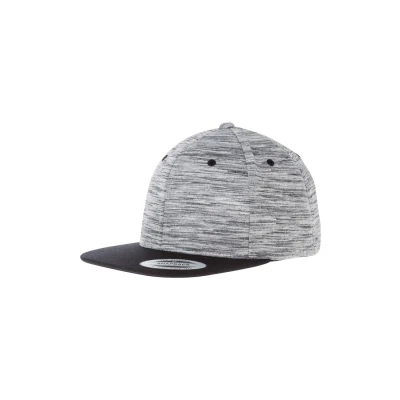 Obrázek Stripes Melange Crown Snapback 6089SC, Černá/šedá