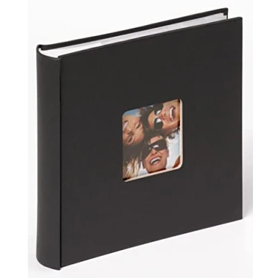 Obrázek walther design Fotoalbum černé 200 fotografií 13 x 18 cm album na poznámky s vyraženým krytem, Fun ME 116 B