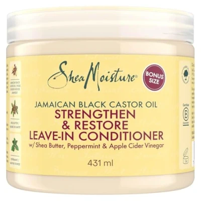 Obrázek SHEA Moisture Jamaican Black Ricinový olej škrob/Grow and Restore Leave In Conditioner, 340 ml