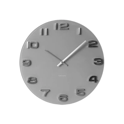 Obrázek Karlsson nástěnné hodiny vintage šedé Ø 35 cm kulaté sklo moderní obývací pokoj