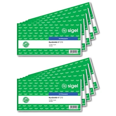 Obrázek SIGEL KF213/10 zkratka &quot;krátké dopisy&quot;, 1/3 A4 na šířku, 10 kusů á 100 listů
