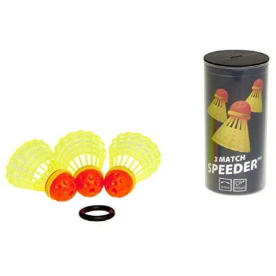Obrázek Speedminton Sportovní míčky balení 3 ks Speeder Match Tube míče, červená/žlutá, jednotná velikost EU
