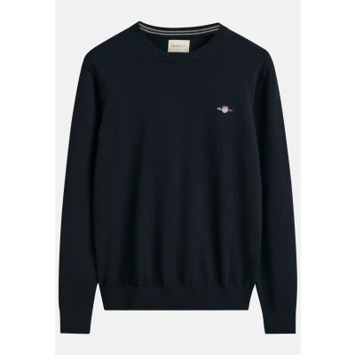 Obrázek GANT Classic C NECK Svetr, Muži, Velikost: Small, Evening blue