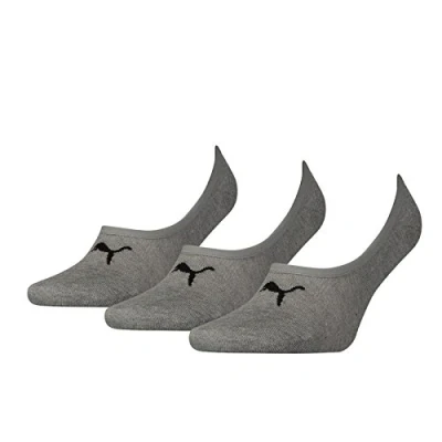 Obrázek PUMA Unisex ponožka Footie (balení 3 ks), Šedá Melanž