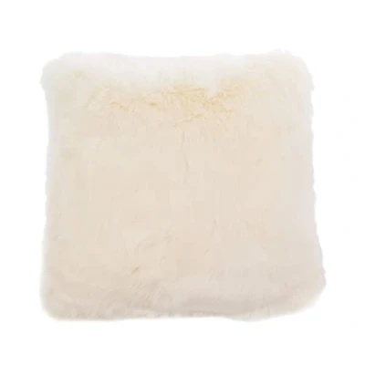 Obrázek Gözze Povlak na polštář do bytu, umělá kožešina v ušlechtilém vzhledu kožešiny, design lední medvěd, 50 x cm krémově bílá/béžová