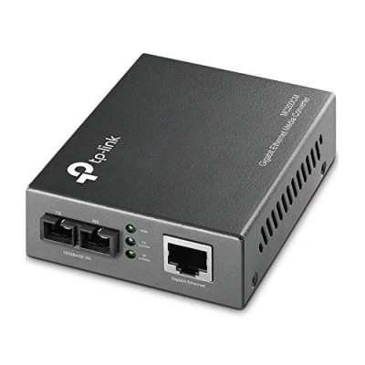 Obrázek TP Link MC200CM gigabitový ethernetový mediální konvertor, 2 SC optické přípojky, 1 RJ45, multimode vlákno, přenosová vzdálenost 550 m