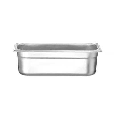 Obrázek HENDI Nádoba na gastronormy, odolná vůči teplotám od 40 do 300 C, horkovzdušná kamna chladničky a mrazničky Chafing Dishes Bain Marie, stohovatelná, 4 l, GN 1/3, 325 x 176 (V)100 mm, ušlechtilá