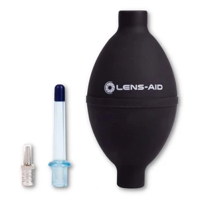 Obrázek velký výkonný měch se dvěma tryskami pro čištění objektivu, fotoaparátu, senzoru, DSLR, klávesnice, optiky, extra silný, tlak Lens Aid Air Blower (jednotlivě)