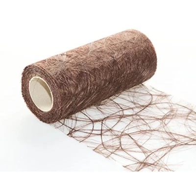 Obrázek 25 m x 20 cm Sizoweb® vliesová originální stuha ubrus běhoun na stůl tmavě hnědý čokoládově svatbu, zasvěcení ...