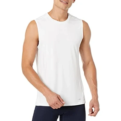 Obrázek Amazon Essentials Herren Muscle Shirt aus Tech Stretch, Weiß, S