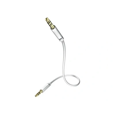 Obrázek inakustik 003101015 Star 3,5 mm jack kabel pro připojení smartphonu, tabletu nebo PC k HiFi zesilovači 1,5 m v bílé barvě Samostatné fóliové stínidlo proti vnějším rušení