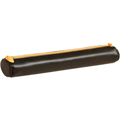Obrázek Rhodia 318996C rund Schlampermäppchen (21,5 x 5 cm, Kunstleder, elegant und praktisch, Reißverschuss Griffplatte, ideal für unterwegs) 1 Stück, gelb