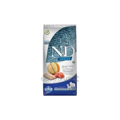 Obrázek N&amp;D Grain Free Ocean Dog Adult Medium/Maxi Salmon &amp; Cod Melon 12kg