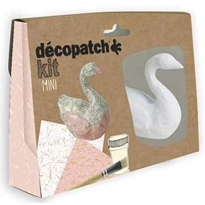 Obrázek Décopatch KIT027C Bastel Mini Set Pappmaché (Schwan, ideal für Kinder) 1