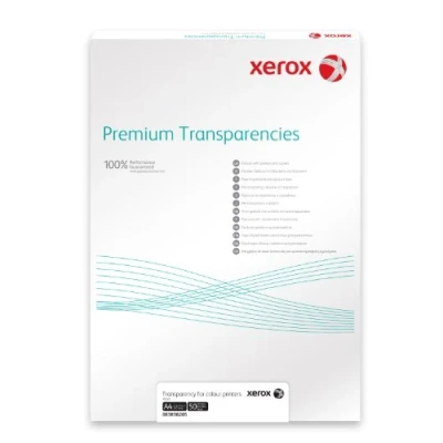 Obrázek Xerox 003R98199 Premium univerzální fólie na vrchní stranu papíru, balení se 100 listy DIN A4 pro laserové a barevné lasery, čirá
