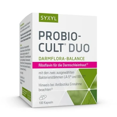 Obrázek SYXYL ProBio Cult Duo doplněk stravy s riboflavinem bakterie mléčného kvašení a mikroživiny na podporu střevní mikroflóry sliznice 100 kapslí v blistru