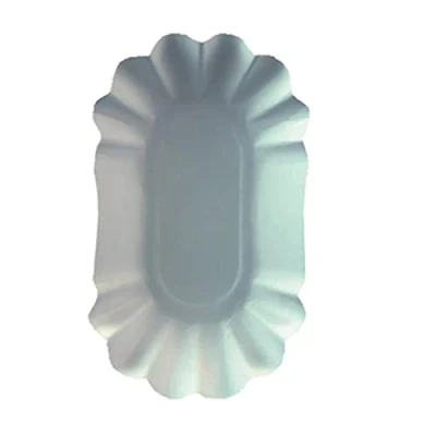 Obrázek PAPSTAR 11273 250 misek lepenka pure oválná, 10,5 x 17,5 3 cm, bílá