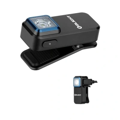 Obrázek OLIGHT Oclip Mini LED kapesní svítilna s červeným světlem, 300 lumenů světlá nabíjecí USB C, IPX5 Clip lampa a 1,5 m ochrana proti pádu, malé blikající světlo pro běžce, kempování