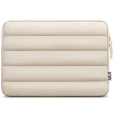 Obrázek TECOOL 15. 6&quot; taška na laptop 6 Pro 15 notebook Lenovo Thinkpad ideapad HP Acer Dell Asus Chromebook, MacBook 16 M4 M3 M2 M1 odolné ochranné pouzdro, béžové