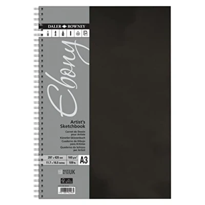 Obrázek Daler Rowney Skicák, A3, formát na výšku, spirálová vazba, 150 g/m², bílý